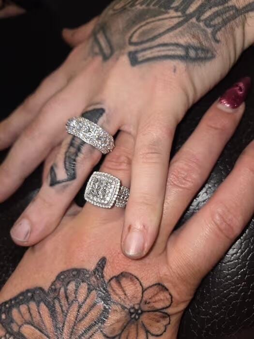 Customer photo review of Multi Crystal Rings