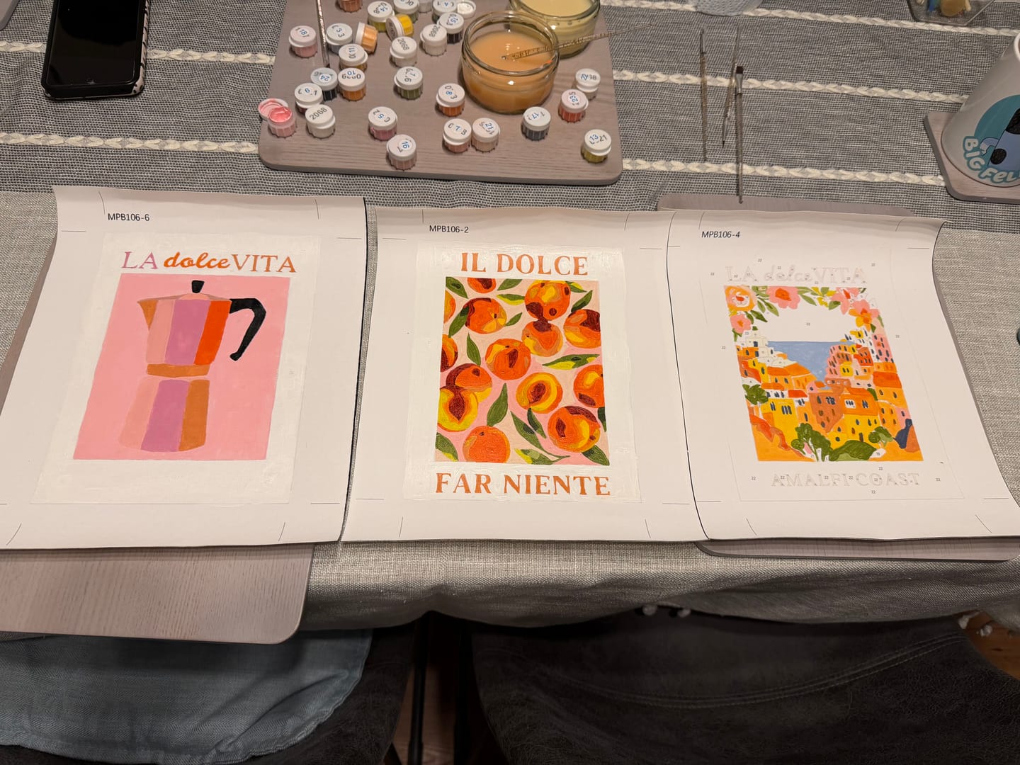 Customer photo review of 6 Mini Paintings - Italian ''Dolce Vita'' Set
