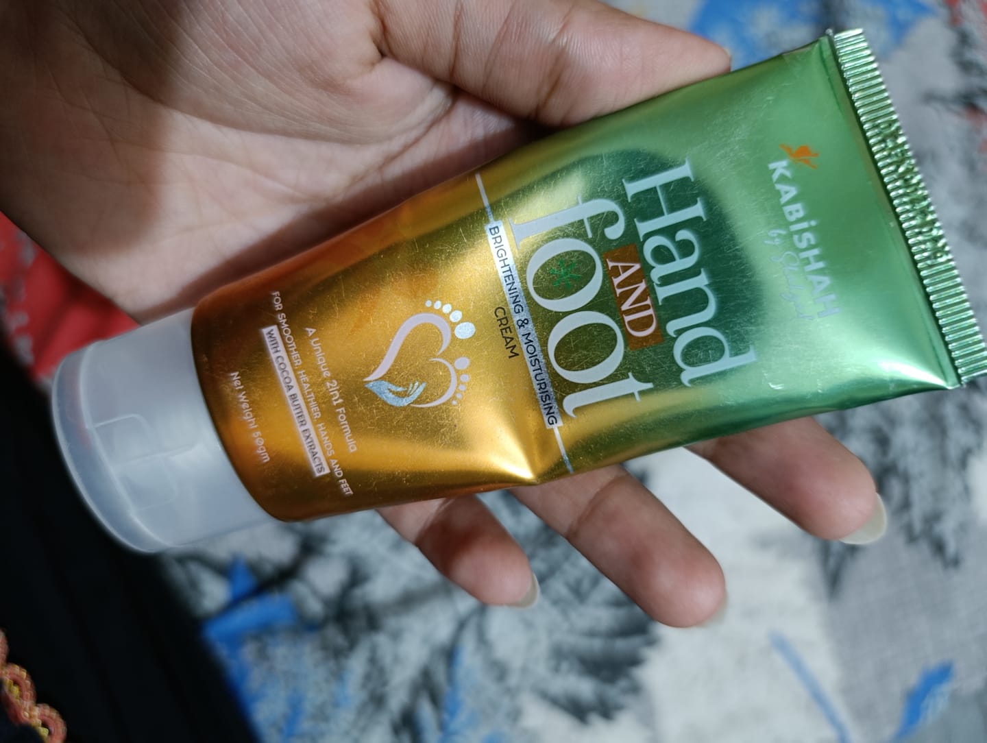 Customer photo review of Hand & foot Brightening and Moisturizing Cream