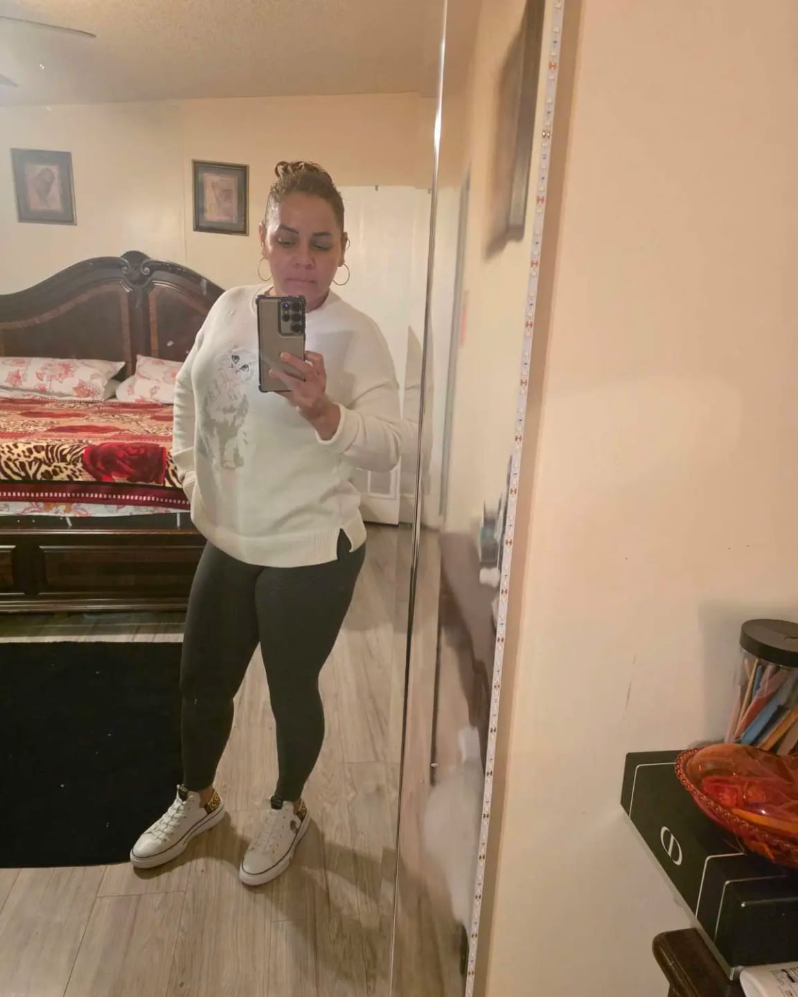 Customer photo review of High Waisted And Hip Lifting Yoga Elastic Quick Drying Tight Pants