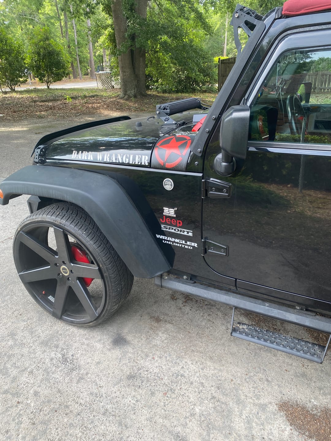 Customer photo review of JEEP Wrangler Emblem Overlay Decal Set | Fits JL, JK, TJ & YJ