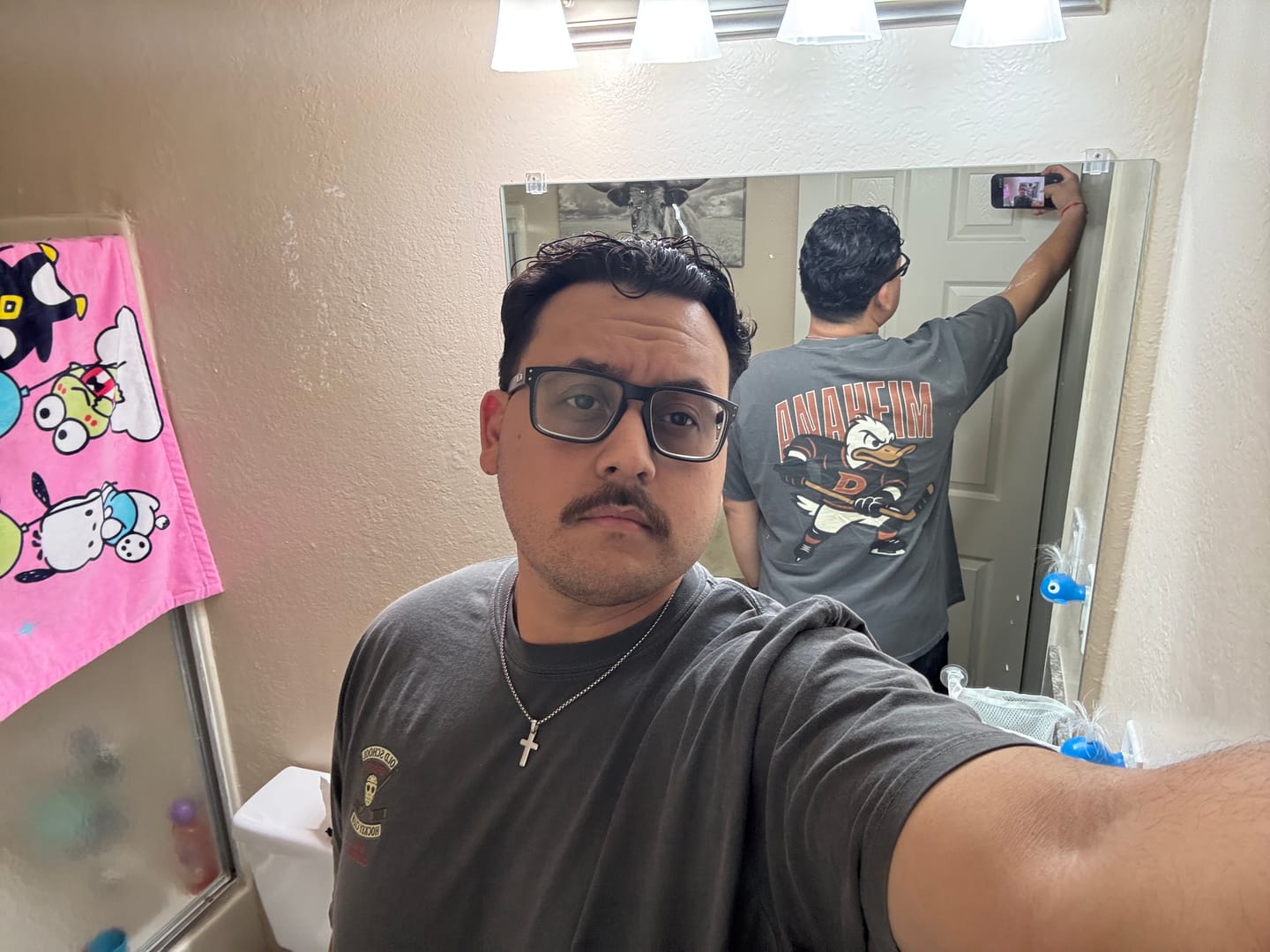 Customer photo review of Anaheim Hockey v1 T-Shirt