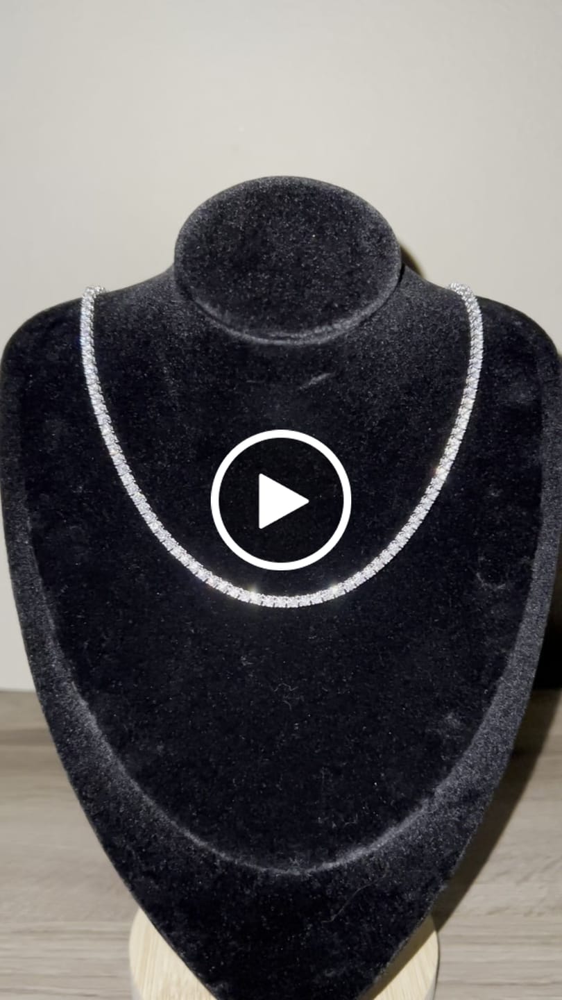 Customer video review of S925 Silver Moissanite Tennis Chain 14K Gold (ALL SIZES)