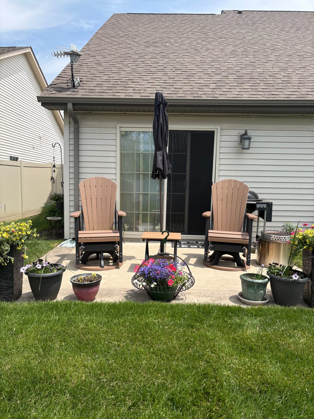Customer photo review of Folding Side Table With Removable Serving Tray - Ships Fully Assembled