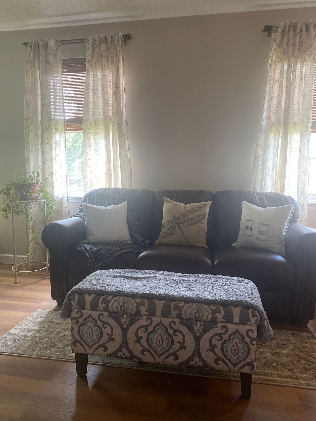 Customer photo review of Modern Toile Floral & Insect Linen Curtains