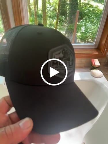 Customer video review of Custom Leather Patch Trucker Hat - Richardson 112