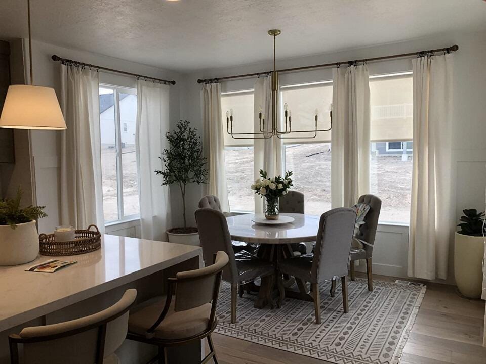 Customer photo review of Smart Motorized Light Filtering Sheer Roller Shades Translucent Vision