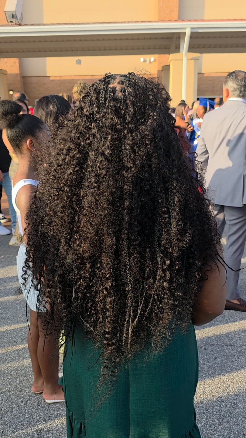Customer photo review of Water Deep Wave Feather Crochet Hair