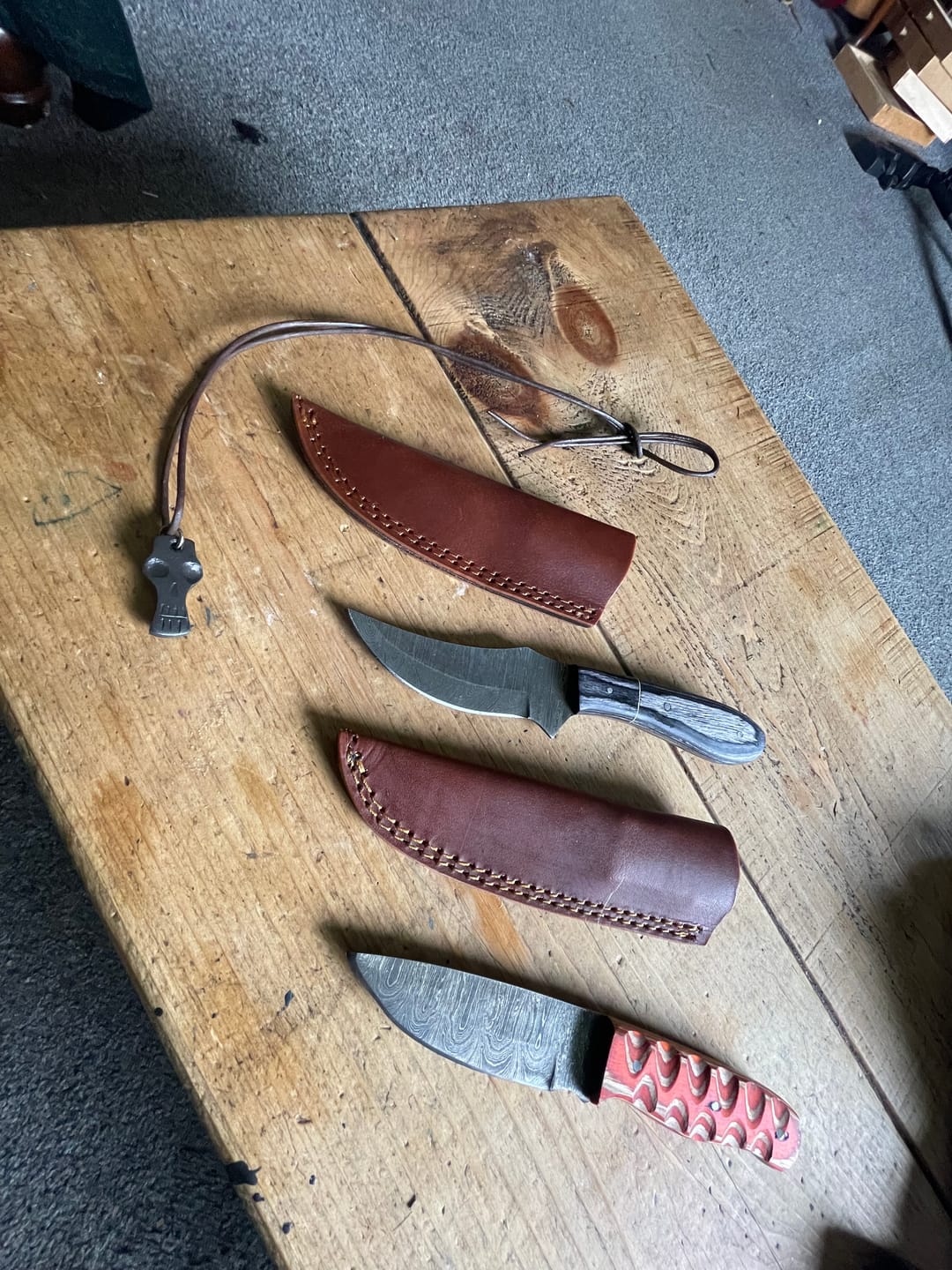 Customer photo review of Seconds Damascus Knife