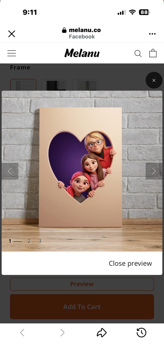 Customer photo review of Personalized Canvas - Animated Heart