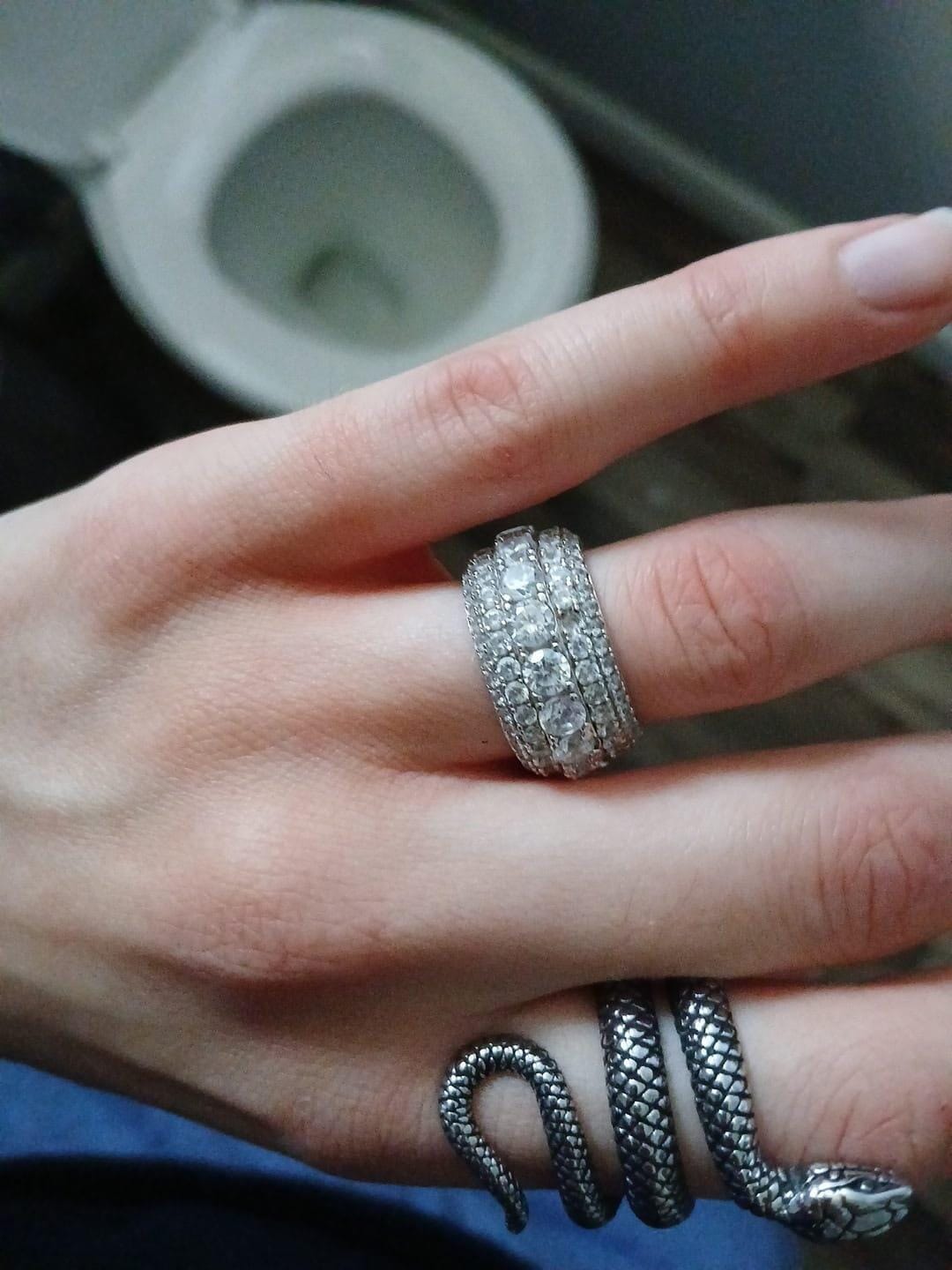Customer photo review of Multi Crystal Rings