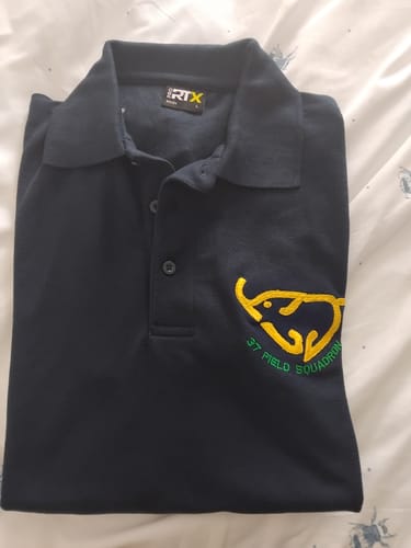 Customer photo review of 37 FLD SQN Embroidered Polo shirt
