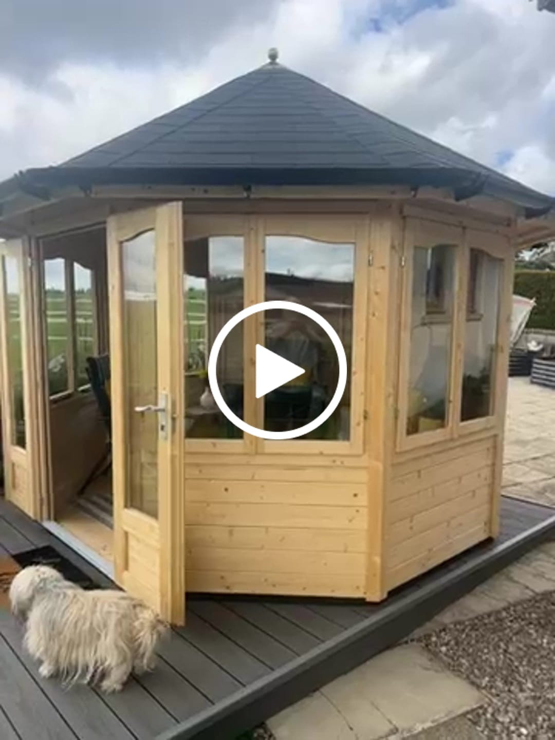 Customer video review of Veronica 4 (2.9x3.6m | 6.7m2 | 28mm) Octagonal Summer House