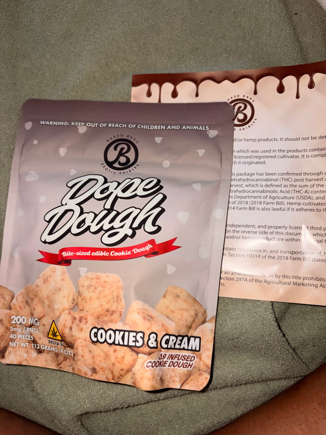 Customer photo review of DOPE DOUGH - COOKIES & CREAM