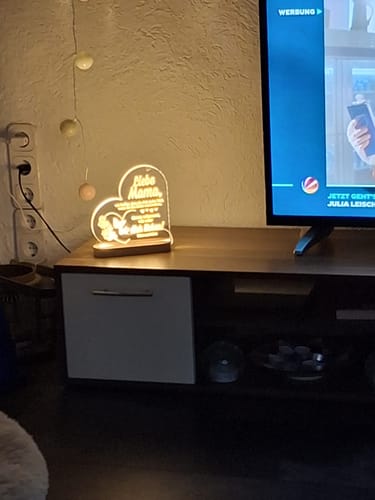 Customer photo review of Erinnerungs-Herz – Lampe