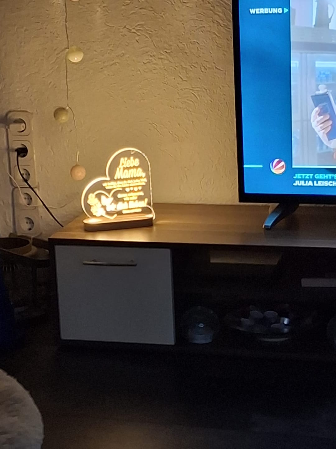 Customer photo review of Erinnerungs-Herz – Lampe