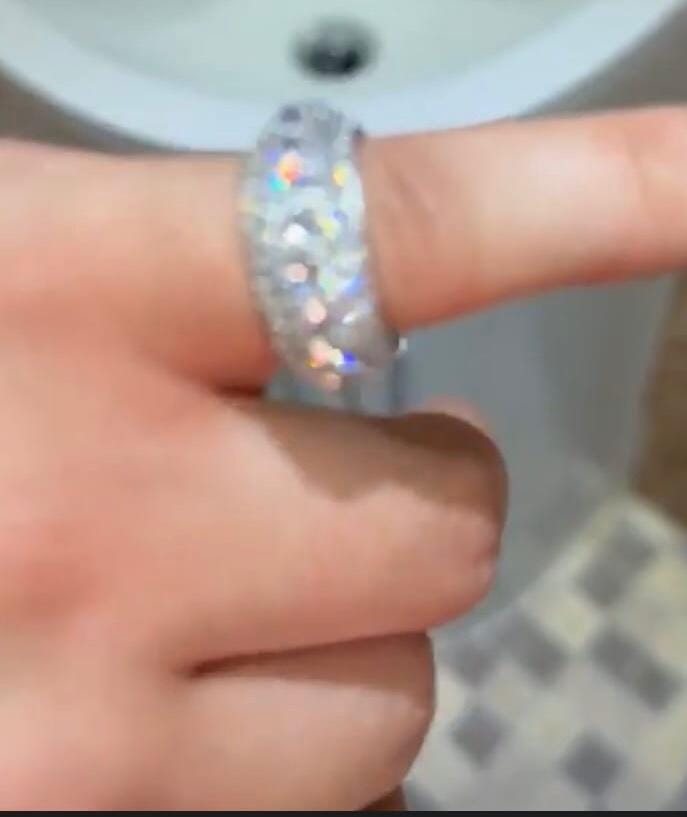 Customer photo review of Multi Crystal Rings