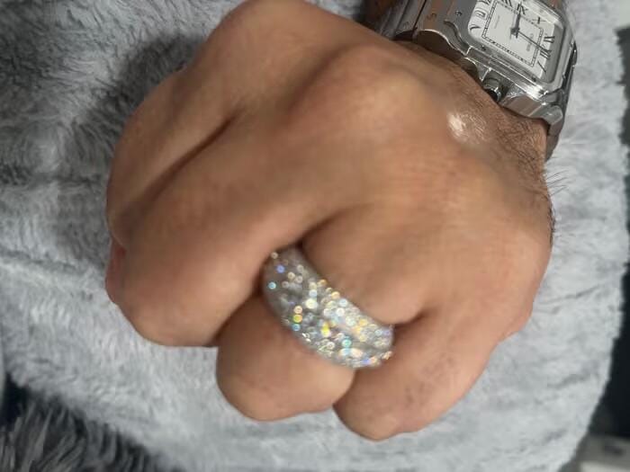 Customer photo review of Multi Crystal Rings