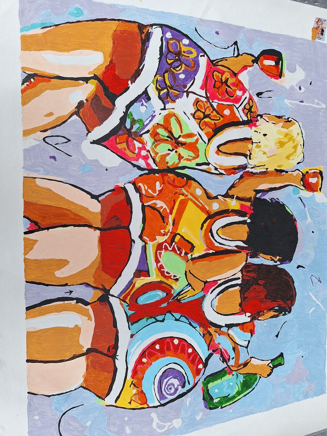 Customer photo review of The Wine of the Fat Ladies | Paint by Numbers