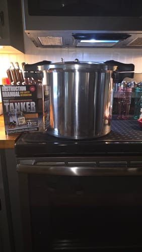 Customer photo review of THE TANKER™ 23 Quart Pressure Canner & Cooker by Denali