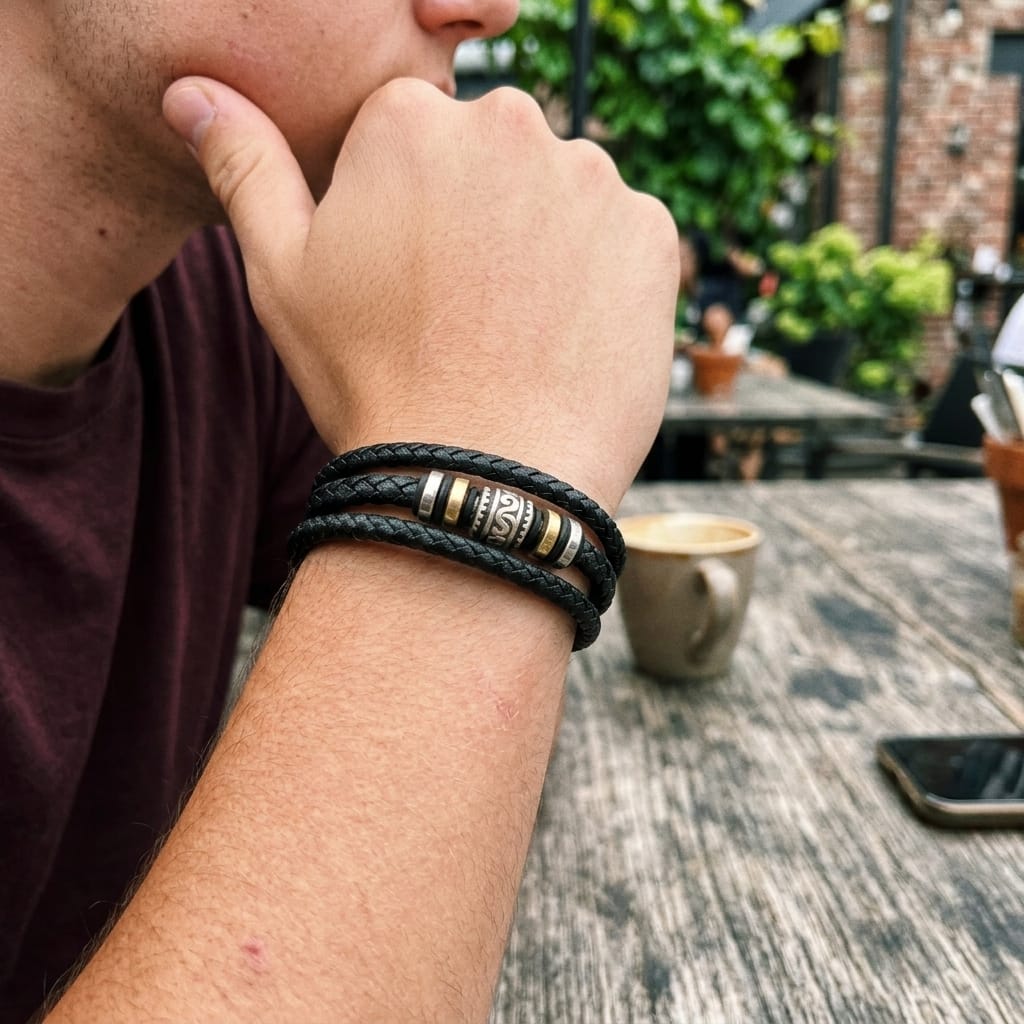 Customer photo review of "My Life's Greatest Joy" Love You Forever Bracelet - Inspirational Gift For Son