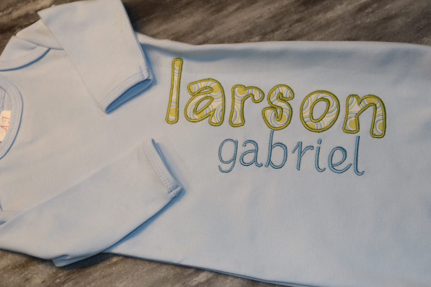 Customer photo review of Unisex Baby Gown with Hidden Zipper