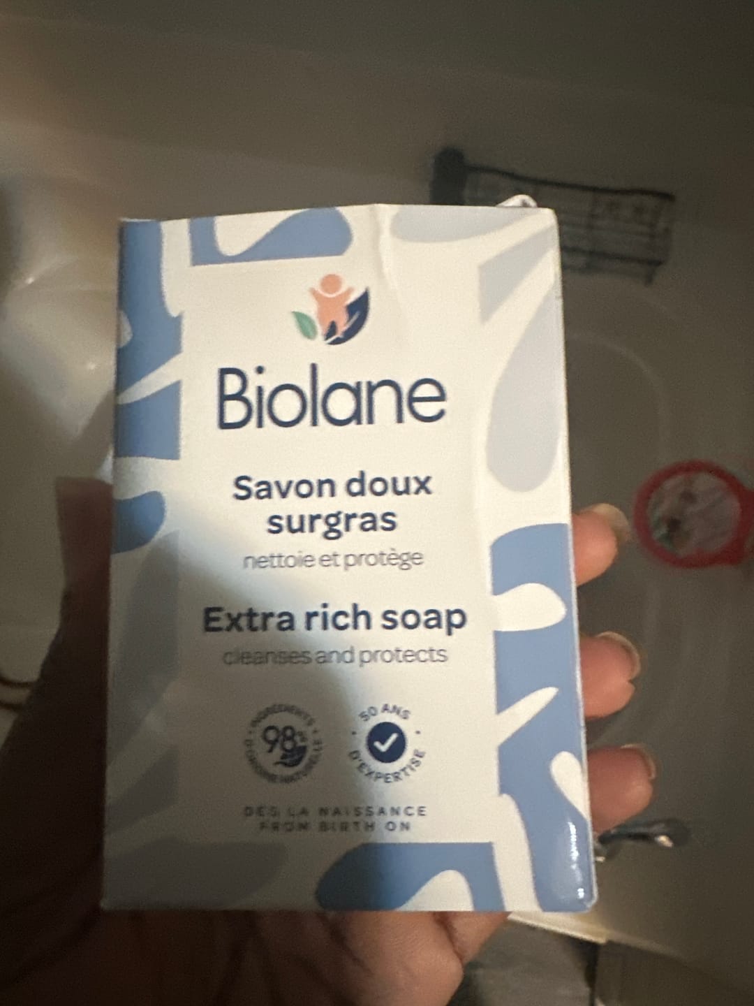 Customer photo review of Biolane Extra Rich Soap - Moisturizing Solid Soap for Dry Skin Relief
