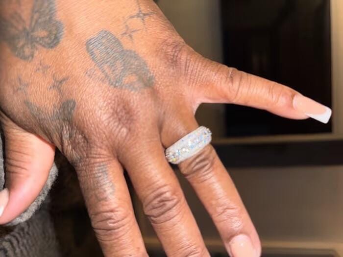 Customer photo review of Multi Crystal Rings
