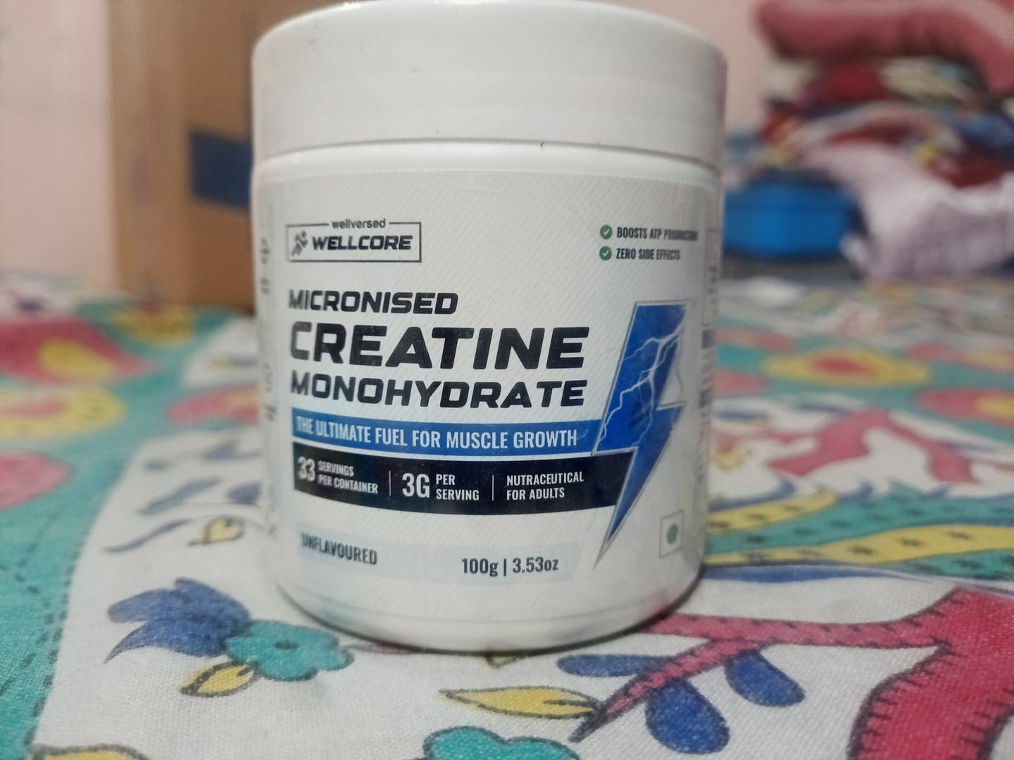 Customer photo review of Wellcore - Micronised Creatine Monohydrate (100g, 33 Servings)