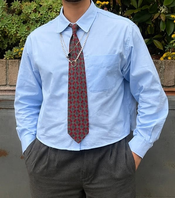 Customer photo review of Shirt oxford Cropped Sky