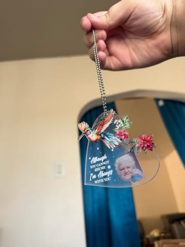 Customer photo review of I'm Always With You - Personalized Acrylic Car Hanger CO15