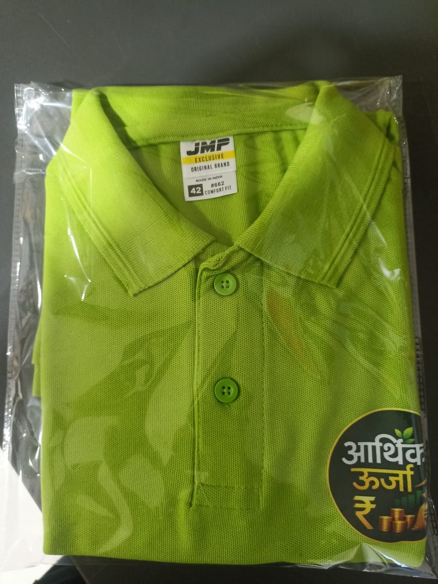 Customer photo review of Customized Polo T-Shirt With Your Company Logo | Order Logo Printed Tees | PrintMine.in
