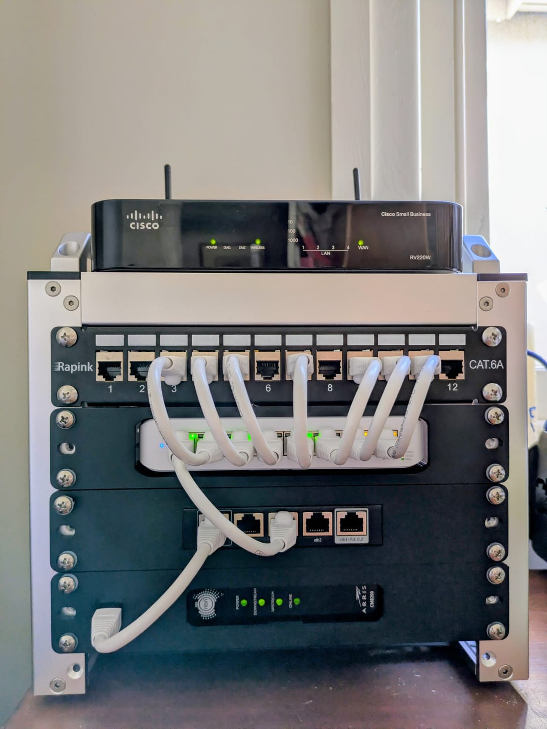 Customer photo review of 10 Inch Rack Mount for Ubiquiti EdgeRouter X (ER-X)