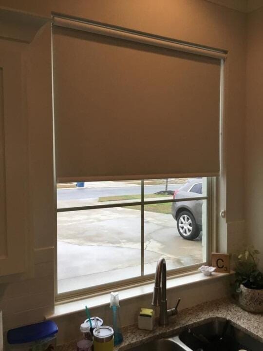 Customer photo review of Smart Motorized Roller Shades 100% Blackout Essential