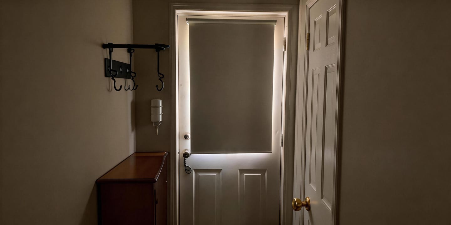 Customer photo review of Smart Motorized Roller Shades 100% Blackout Essential
