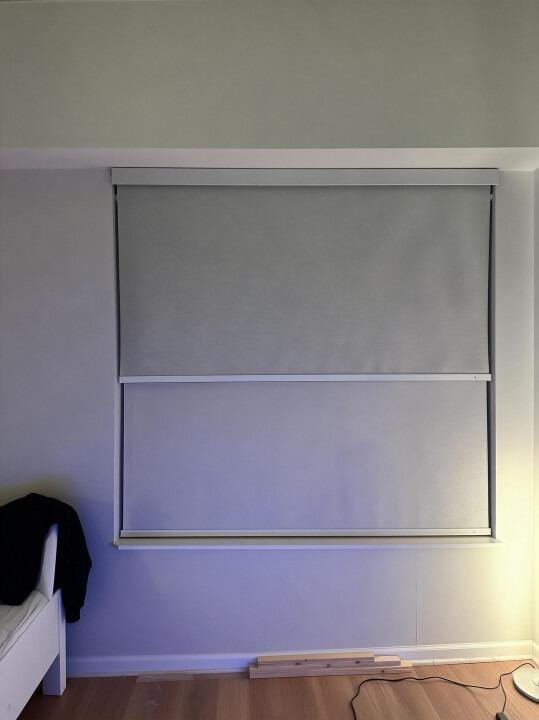 Customer photo review of Smart Motorized Dual Shades – Light Filtering & Blackout