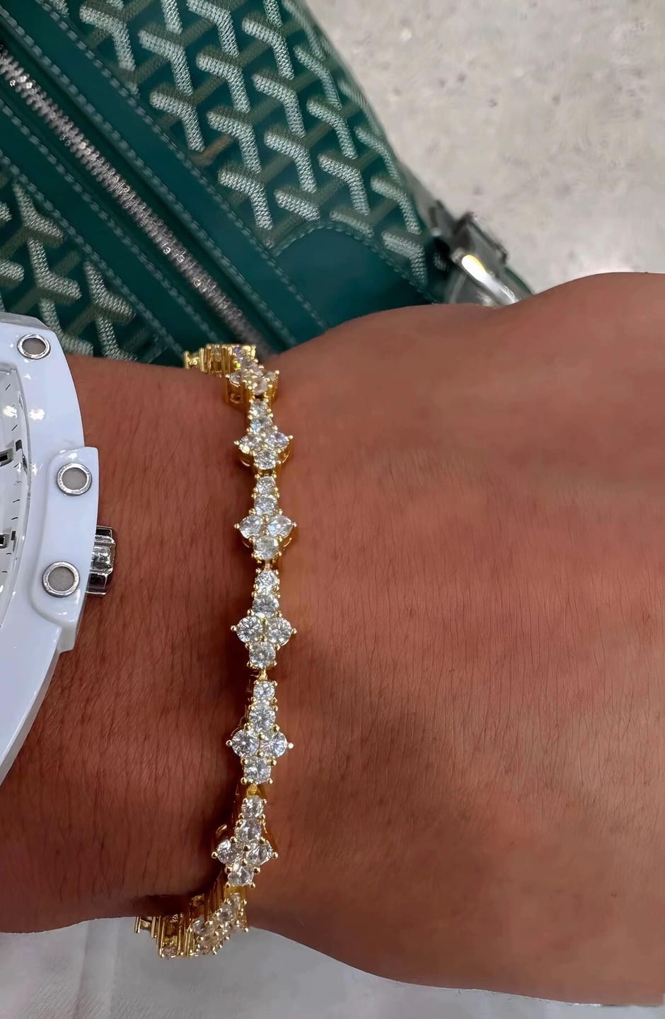 Customer photo review of Honeycomb Bracelets