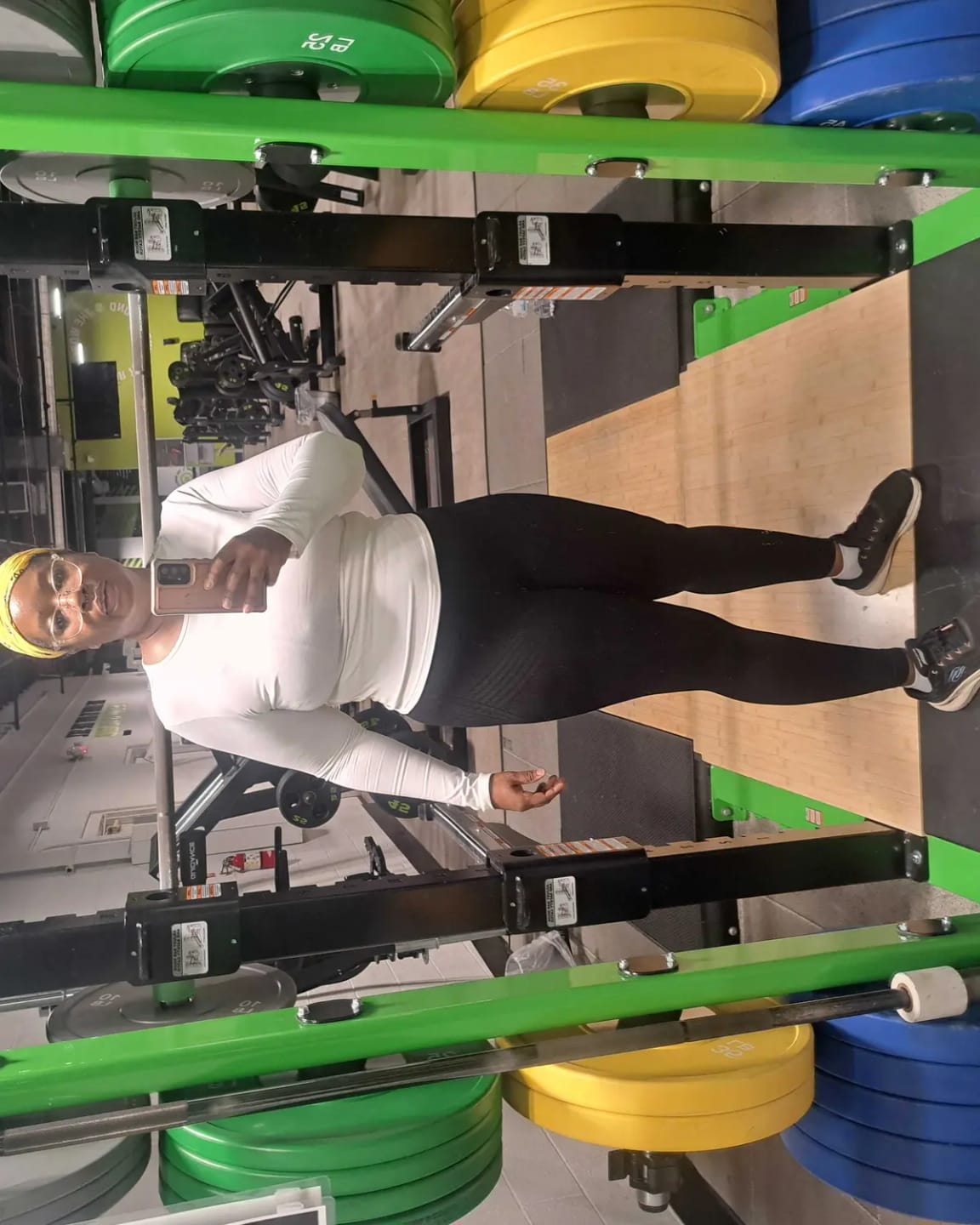 Customer photo review of High Waisted And Hip Lifting Yoga Elastic Quick Drying Tight Pants