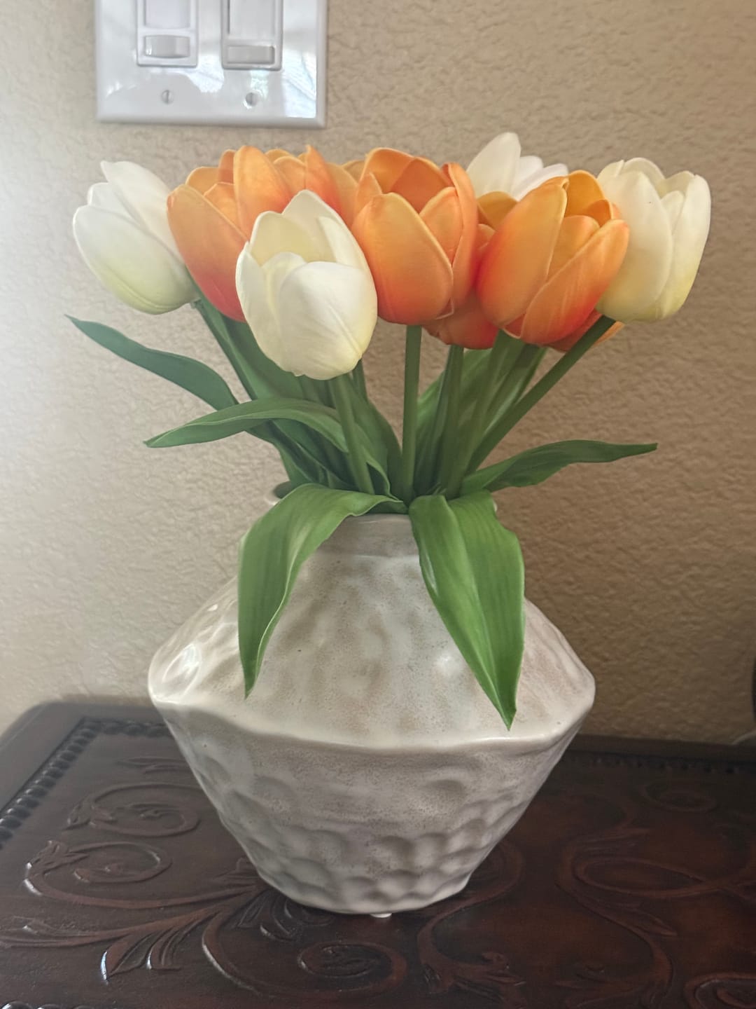Customer photo review of Verona Ceramic Dimple Vase