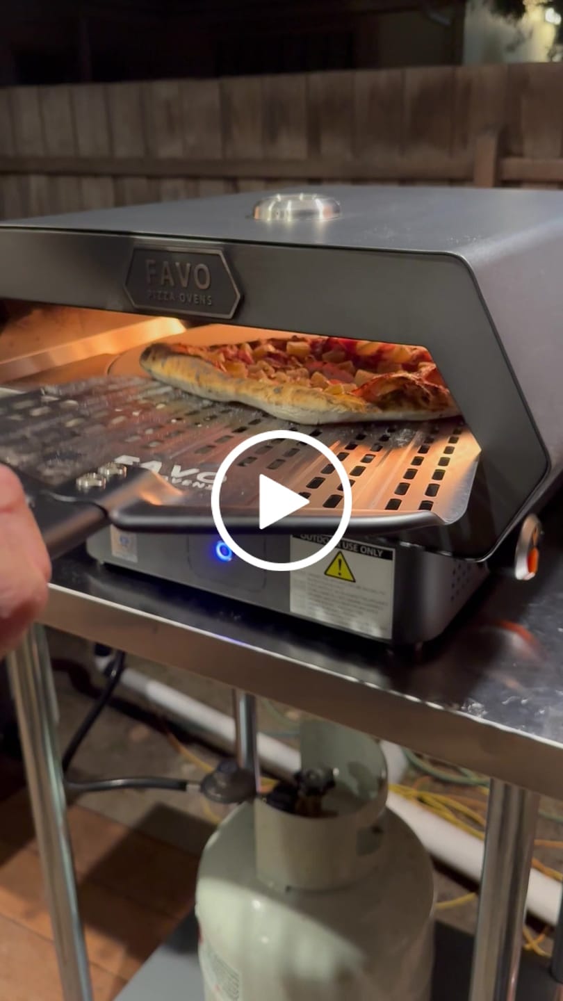 Customer video review of FAVO 17" Rotating Stone Pizza Oven