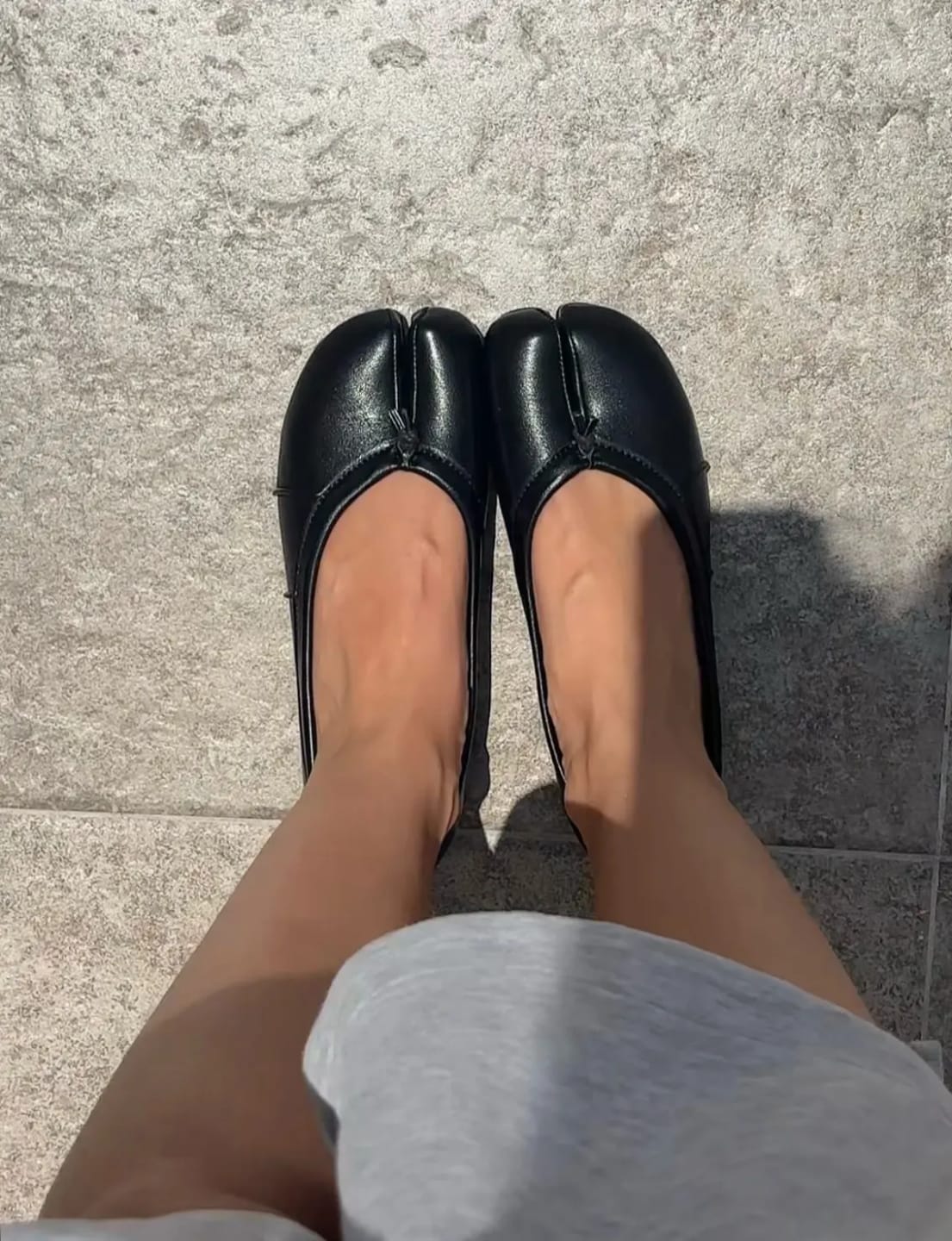 Customer photo review of Bianca Split-Toe Leather Mules