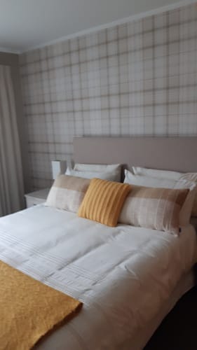 Customer photo review of Kirkham Check - Plaid Wallpaper - Neutral