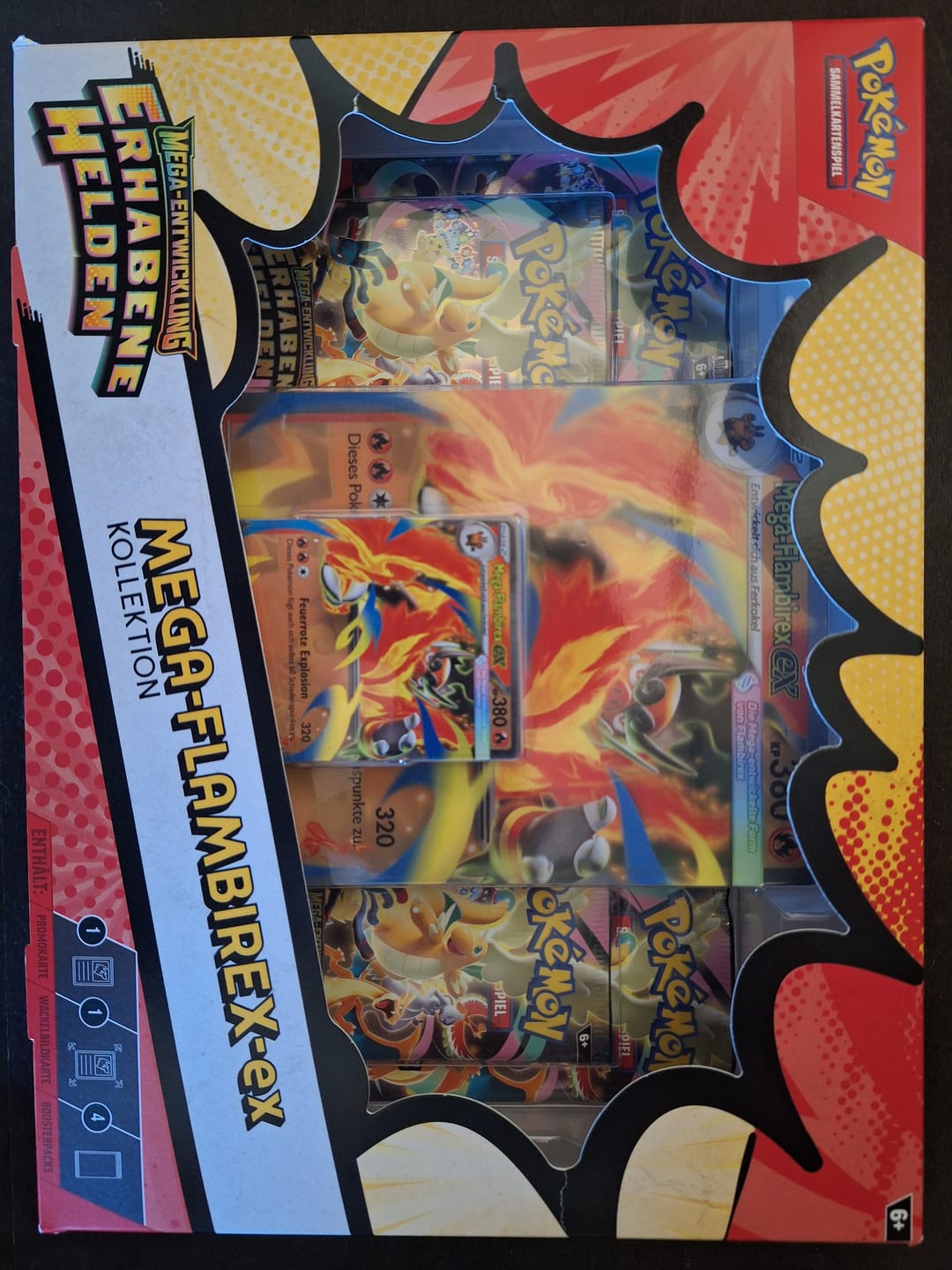 Customer photo review of Pokémon ex-Kollektion Mega-Entwicklung - Erhabene Helden Mega-Flambirex-ex
