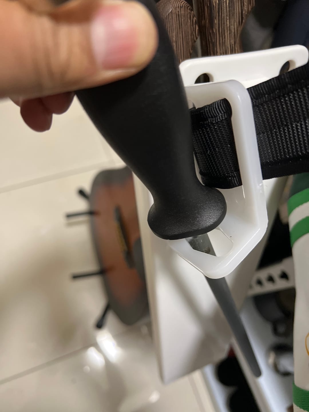 Customer photo review of Holder for Honing Rod (Honing Rod and Belt Not Included)