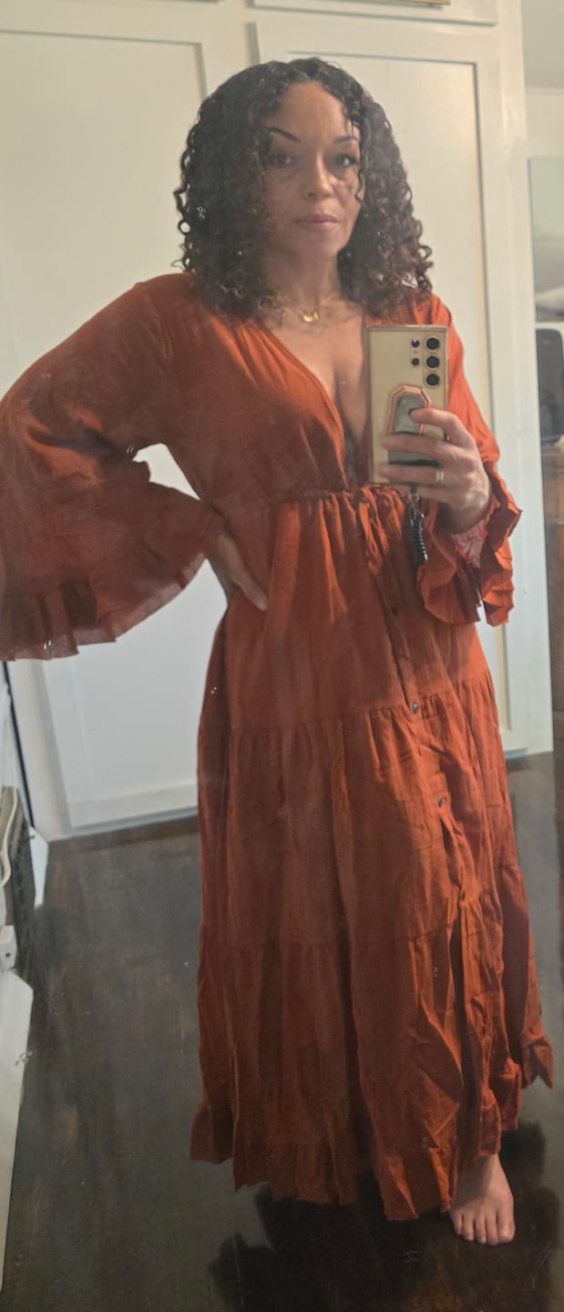 Customer photo review of Maxi Dress Ayu Rust