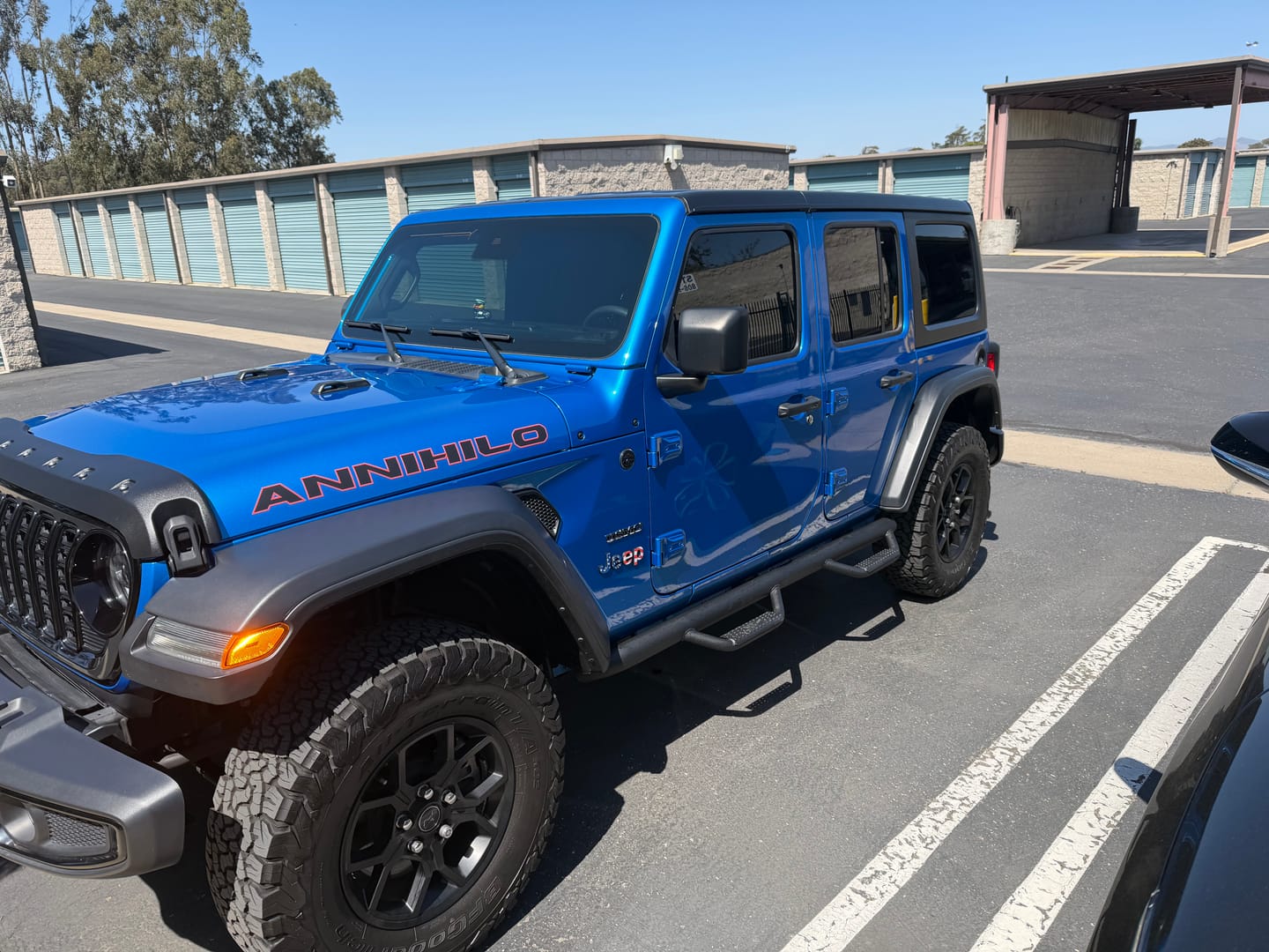 Customer photo review of Premium Black Topo Hood Lettering | Set of 2
