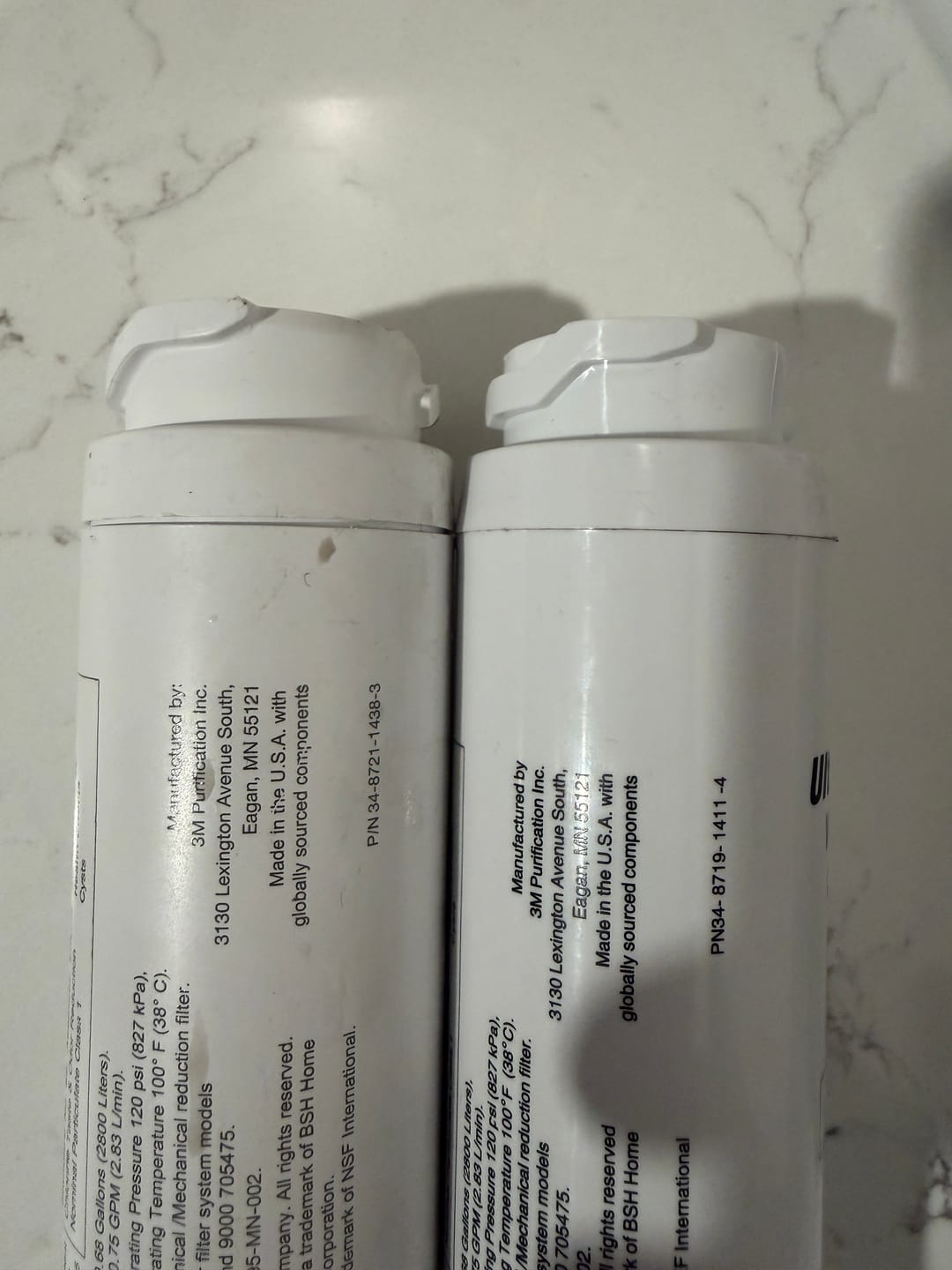 Customer photo review of BOSCH / Cuno 9000 077104 UltraClarity REPLFLTR10 Refrigerator Water Filter