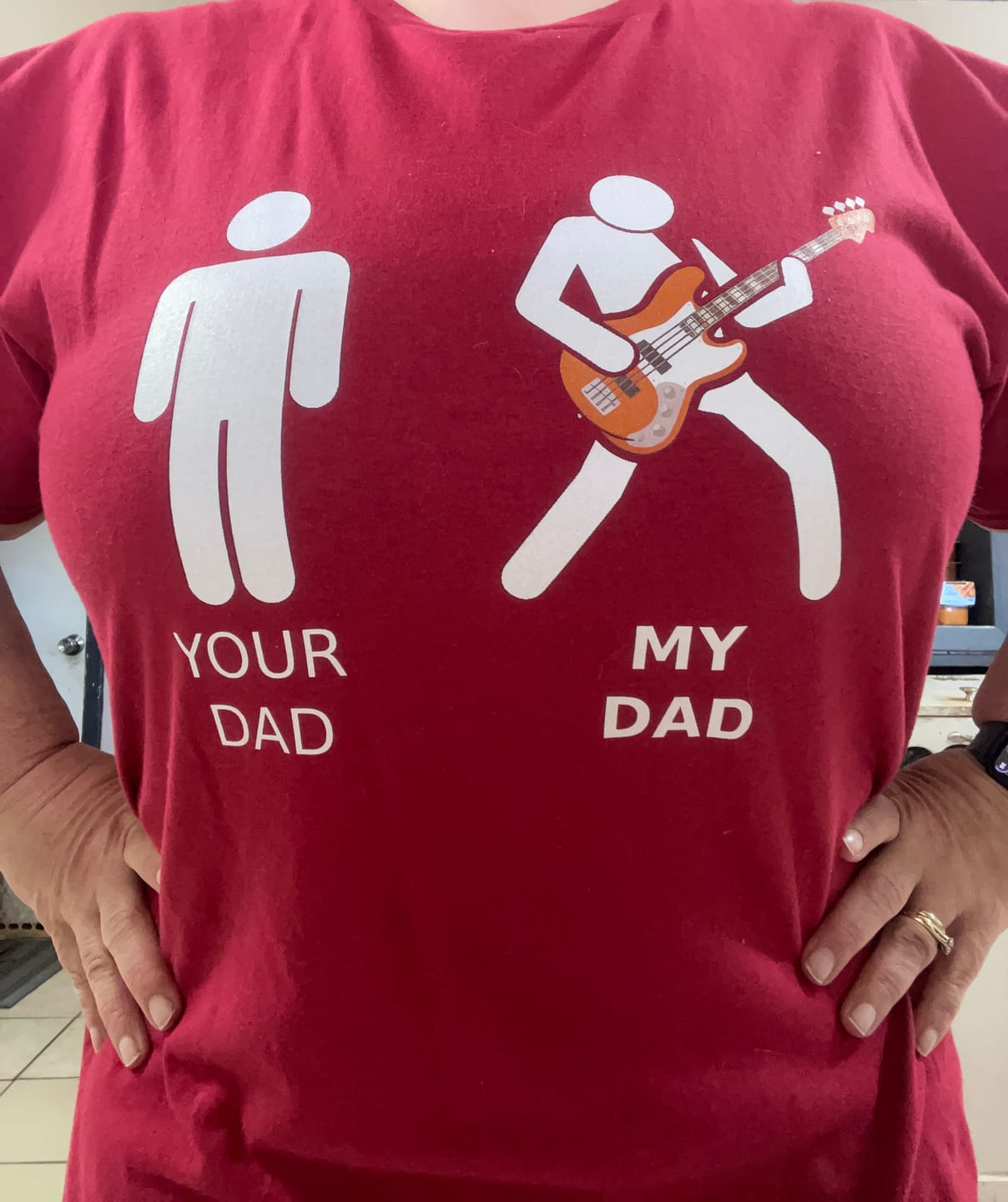 Customer photo review of Dad Bass 2 T-Shirt
