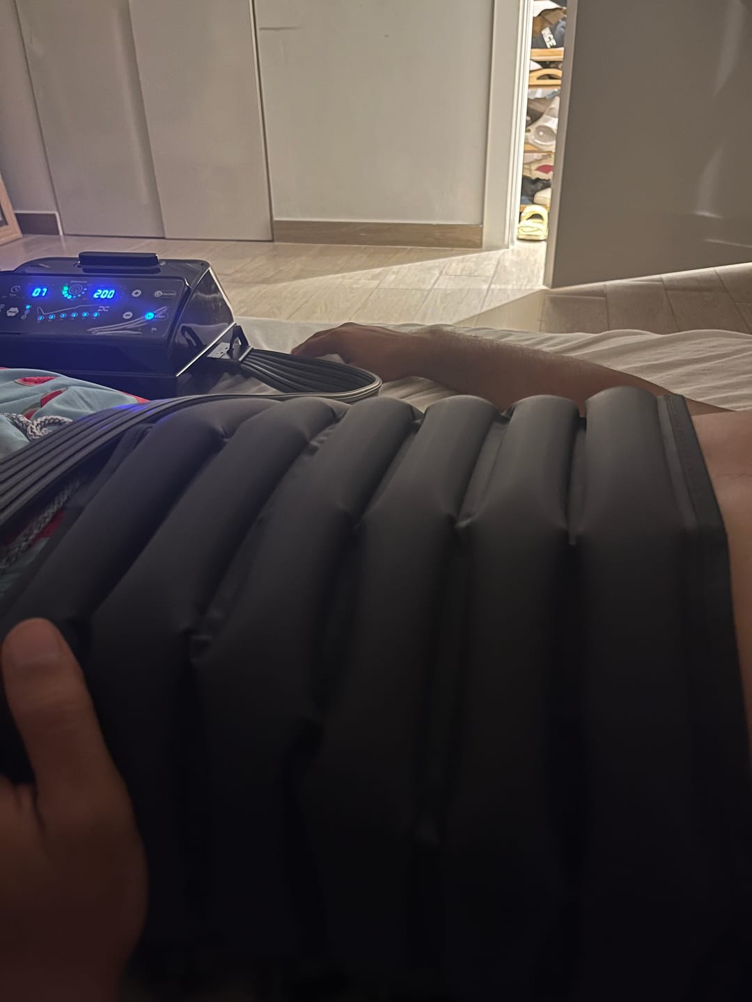 Customer photo review of Pack pressothérapie Novaa® Pro 2 : jambes, ventre, bras