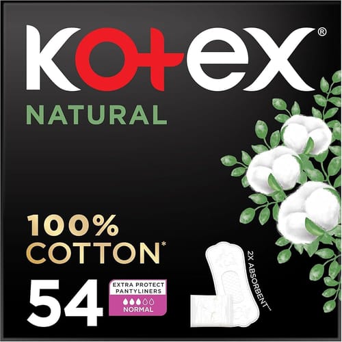 مراجعة بالصور من عميل لمنتج Kotex Natural 100% Cotton Panty Liners – Normal Size, 54 Count